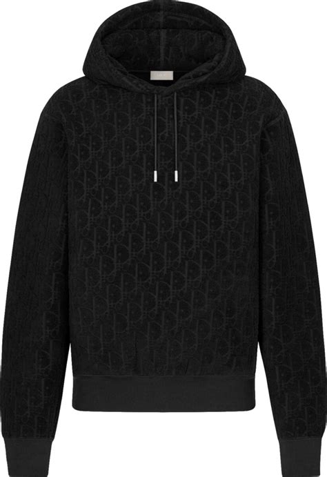 dior oblique terry hoodie|Dior Black Terry Oblique Hoodie .